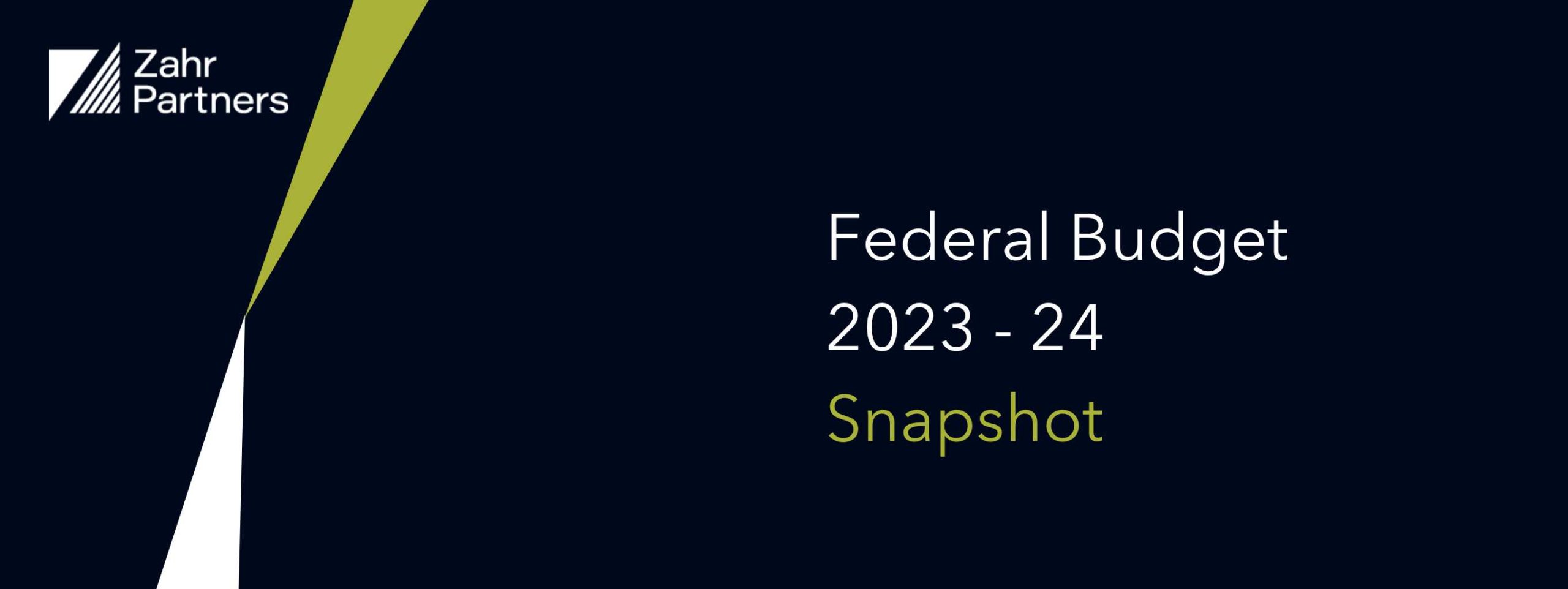 Zahr Partners accountants break down the federal budget 2023-24